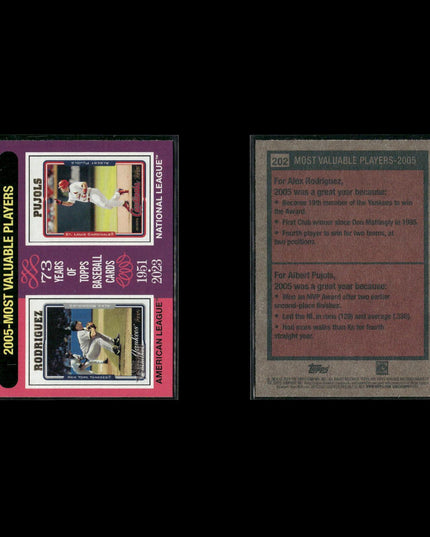 Albert Pujols St. Louis Cardinals Baseball 6-Card Lot Topps EX