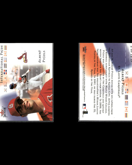 Albert Pujols St. Louis Cardinals Baseball 6-Card Lot Topps EX