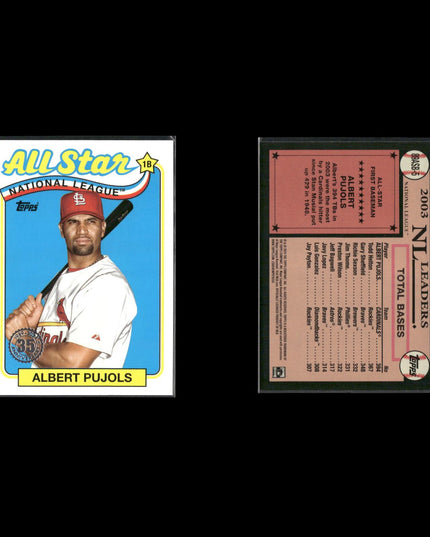 Albert Pujols St. Louis Cardinals Baseball 6-Card Lot Topps EX