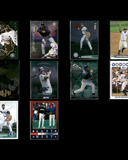 Alex Rodriguez Seattle Mariners Baseball 10-Card Lot Topps EX