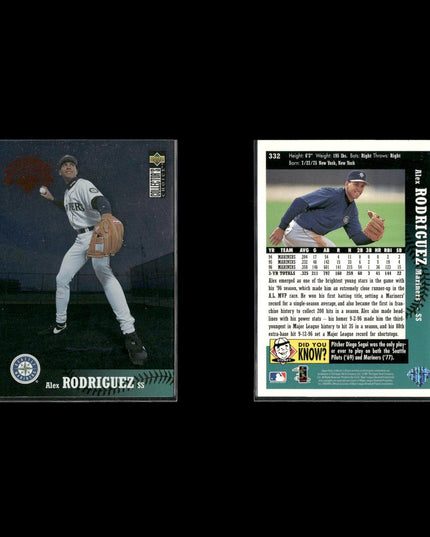 Alex Rodriguez Seattle Mariners Baseball 10-Card Lot Topps EX