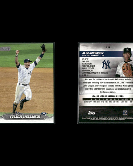 Alex Rodriguez Seattle Mariners Baseball 10-Card Lot Topps EX