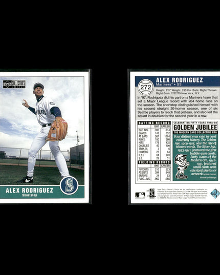 Alex Rodriguez Seattle Mariners Baseball 10-Card Lot Topps EX