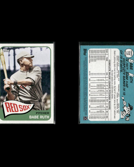 Babe Ruth New York Yankees Baseball 6-Card Lot Topps EX
