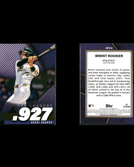 Brent Rooker Oakland Athletics Baseball 5-Card Lot Topps EX