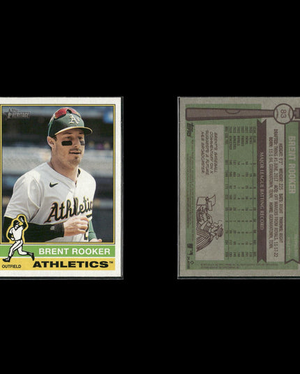 Brent Rooker Oakland Athletics Baseball 5-Card Lot Topps EX