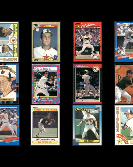 Cal Ripken Jr. Baltimore Orioles Baseball 12-Card Lot Topps EX