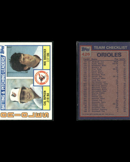 Cal Ripken Jr. Baltimore Orioles Baseball 12-Card Lot Topps EX