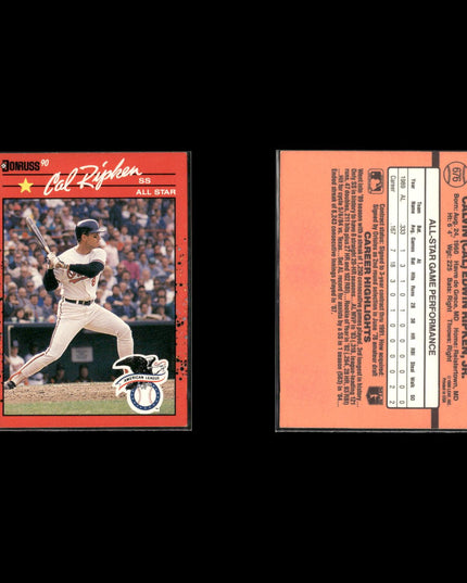 Cal Ripken Jr. Baltimore Orioles Baseball 12-Card Lot Topps EX
