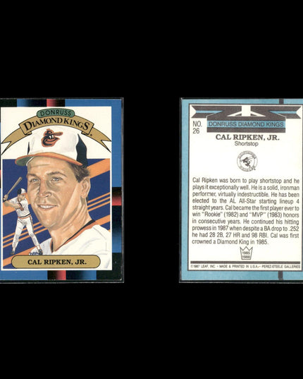 Cal Ripken Jr. Baltimore Orioles Baseball 12-Card Lot Topps EX