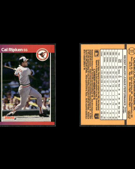 Cal Ripken Jr. Baltimore Orioles Baseball 12-Card Lot Topps EX