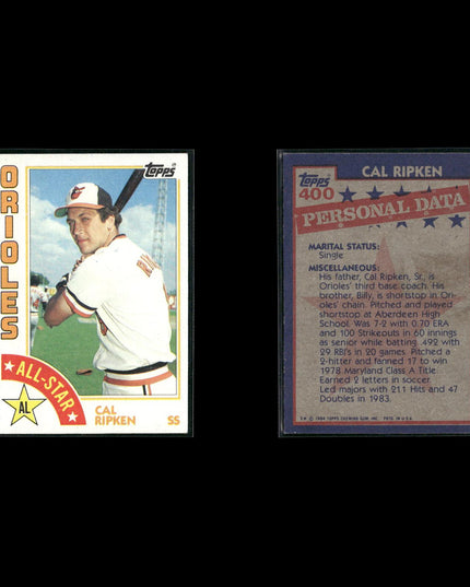 Cal Ripken Jr. Baltimore Orioles Baseball 12-Card Lot Topps EX