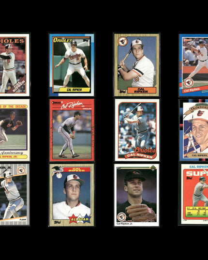Cal Ripken Jr. Baltimore Orioles Baseball 12-Card Lot Topps EX