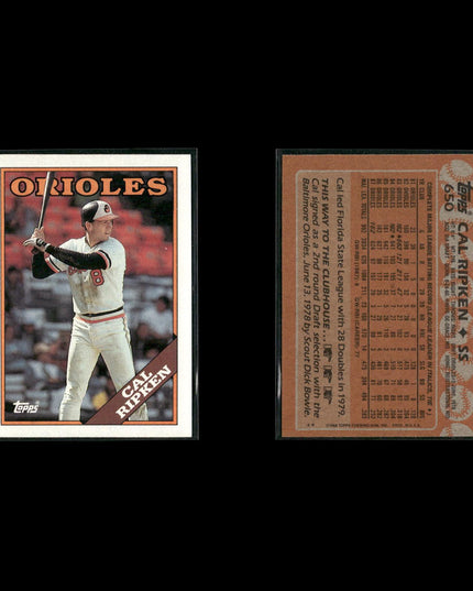 Cal Ripken Jr. Baltimore Orioles Baseball 12-Card Lot Topps EX