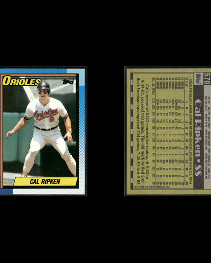 Cal Ripken Jr. Baltimore Orioles Baseball 12-Card Lot Topps EX