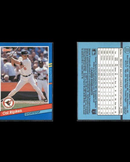 Cal Ripken Jr. Baltimore Orioles Baseball 12-Card Lot Topps EX
