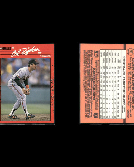 Cal Ripken Jr. Baltimore Orioles Baseball 12-Card Lot Topps EX
