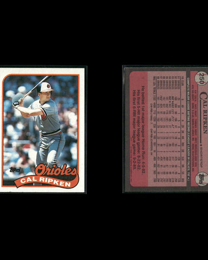 Cal Ripken Jr. Baltimore Orioles Baseball 12-Card Lot Topps EX