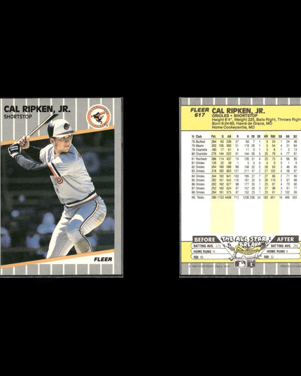 Cal Ripken Jr. Baltimore Orioles Baseball 12-Card Lot Topps EX