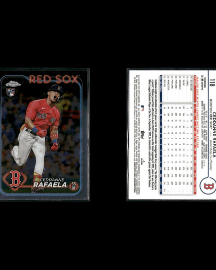 Ceddanne Rafaela Boston Red Sox Baseball 4-Card Lot Topps EX