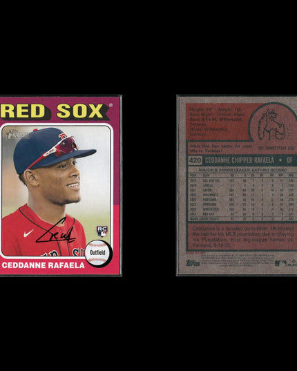 Ceddanne Rafaela Boston Red Sox Baseball 4-Card Lot Topps EX