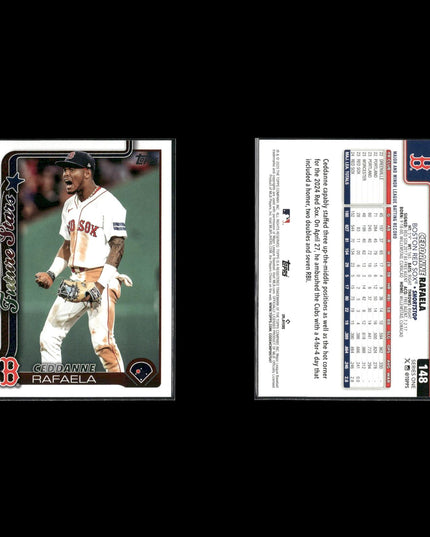 Ceddanne Rafaela Boston Red Sox Baseball 4-Card Lot Topps EX