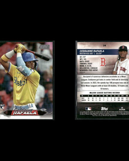 Ceddanne Rafaela Boston Red Sox Baseball 4-Card Lot Topps EX