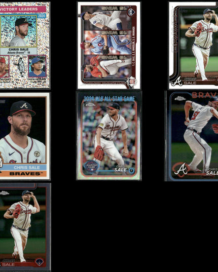 Chris Sale Boston Red Sox Baseball 7-Card Lot Topps EX
