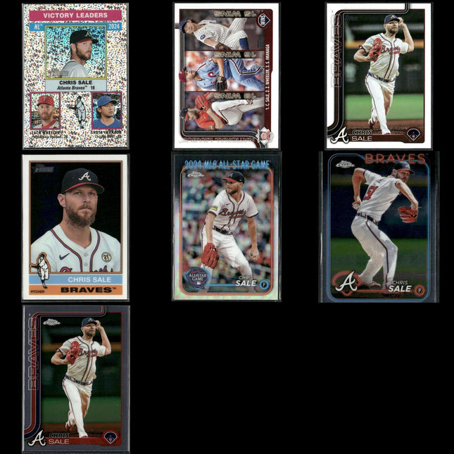Chris Sale Boston Red Sox Baseball 7-Card Lot Topps EX