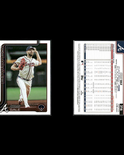 Chris Sale Boston Red Sox Baseball 7-Card Lot Topps EX