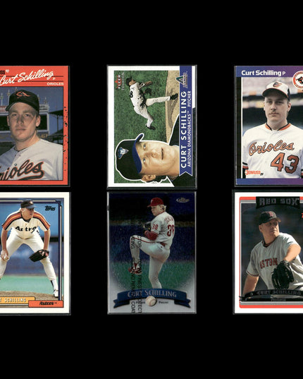 Curt Schilling Philadelphia Phillies Baseball 6-Card Lot Topps EX
