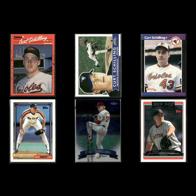 Curt Schilling Philadelphia Phillies Baseball 6-Card Lot Topps EX