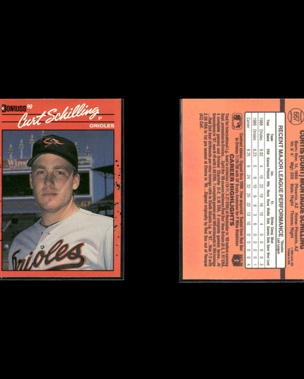 Curt Schilling Philadelphia Phillies Baseball 6-Card Lot Topps EX