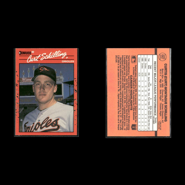 Curt Schilling Philadelphia Phillies Baseball 6-Card Lot Topps EX
