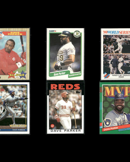 Dave Parker Pittsburgh Pirates Baseball 6-Card Lot Topps EX