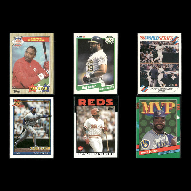 Dave Parker Pittsburgh Pirates Baseball 6-Card Lot Topps EX