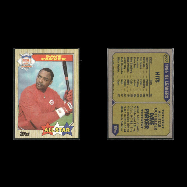 Dave Parker Pittsburgh Pirates Baseball 6-Card Lot Topps EX
