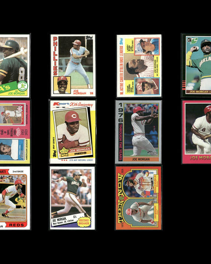 Joe Morgan Cincinnati Reds Baseball 11-Card Lot Topps EX