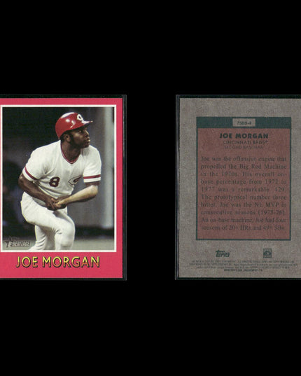 Joe Morgan Cincinnati Reds Baseball 11-Card Lot Topps EX