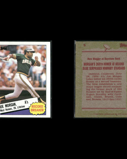 Joe Morgan Cincinnati Reds Baseball 11-Card Lot Topps EX