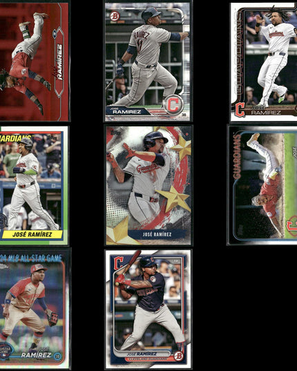 Jose Ramirez Cleveland Guardians Baseball 8-Card Lot Topps EX