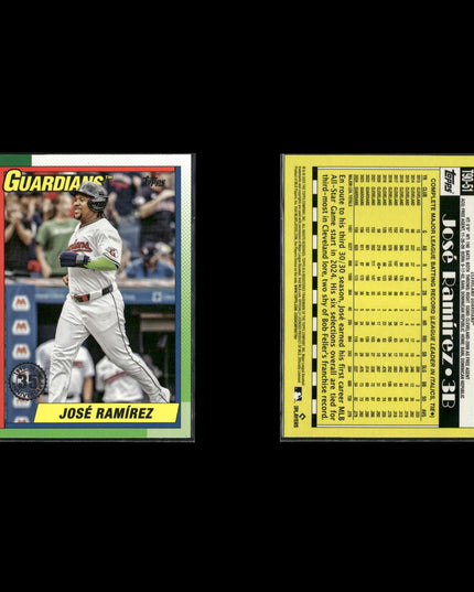Jose Ramirez Cleveland Guardians Baseball 8-Card Lot Topps EX