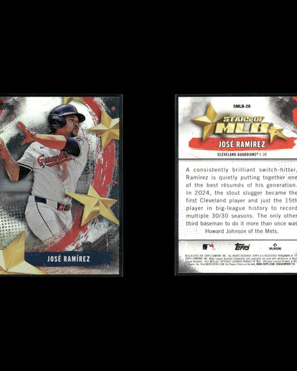 Jose Ramirez Cleveland Guardians Baseball 8-Card Lot Topps EX