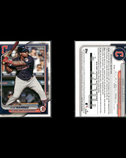 Jose Ramirez Cleveland Guardians Baseball 8-Card Lot Topps EX