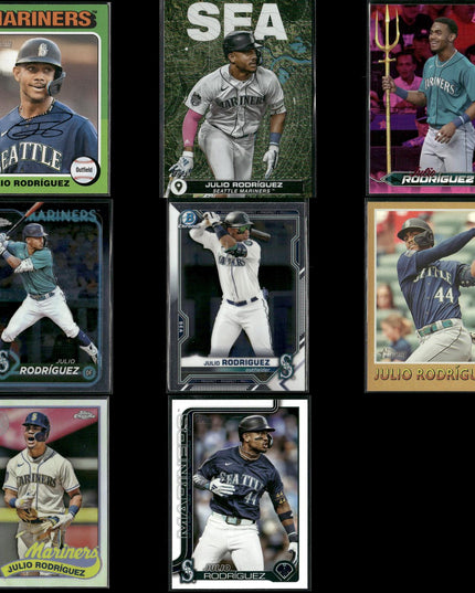 Julio Rodriguez Seattle Mariners Baseball 8-Card Lot Topps EX