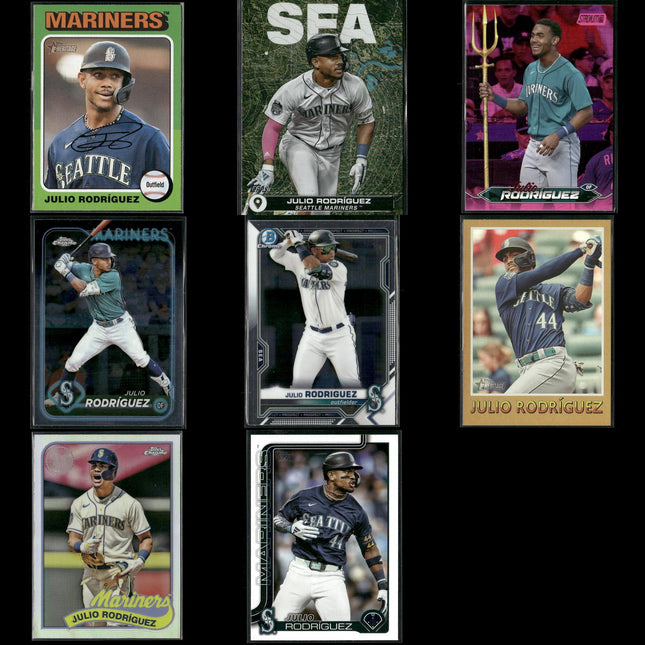 Julio Rodriguez Seattle Mariners Baseball 8-Card Lot Topps EX