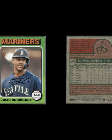 Julio Rodriguez Seattle Mariners Baseball 8-Card Lot Topps EX