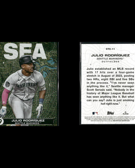 Julio Rodriguez Seattle Mariners Baseball 8-Card Lot Topps EX