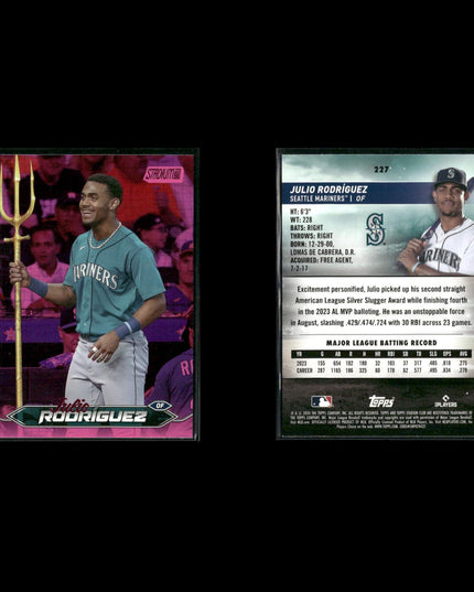 Julio Rodriguez Seattle Mariners Baseball 8-Card Lot Topps EX