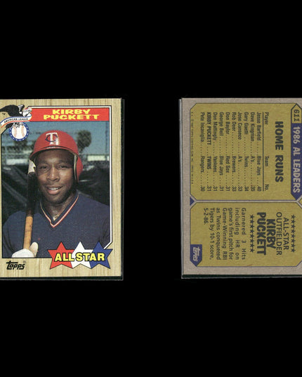 Kirby Puckett Minnesota Twins Baseball 10-Card Lot Topps EX